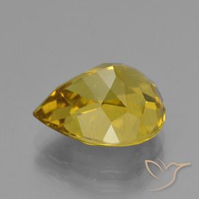Apatite Arancione-Oro naturale da 6.72 ct, Forma a pera, VS