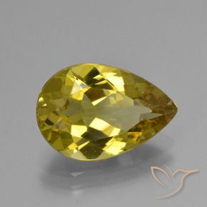 Apatite Marrone dorato verdastro naturale da 4.60 ct, Forma a pera, VS-SI