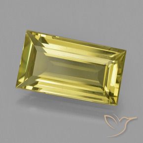 Apatite Giallo intenso naturale da 5.10 ct, Taglio a baguette, VS