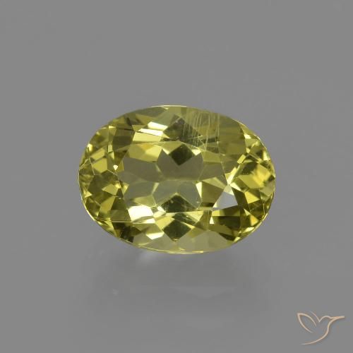 2.58ct Naturale Giallo medio Apatite, Ovale, VS