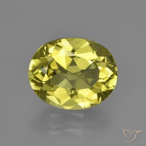 3.39ct Naturale Giallo terroso Apatite, Ovale, VS