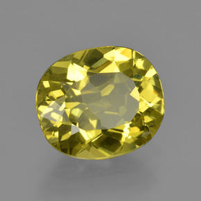 Apatite naturale giallo da 3,33 ct, taglio ovale, VS