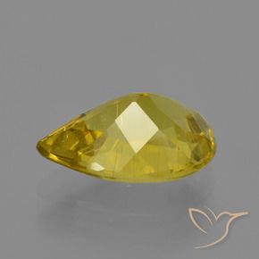 Apatite Giallo medio naturale da 3.46 ct, Forma a pera, VS