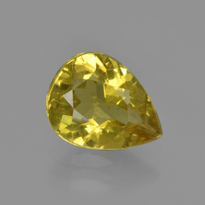 Apatite naturale giallo da 2,78 ct, taglio a pera, VS