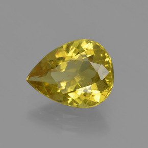 Apatite naturale giallo da 2,78 ct, taglio a pera, VS