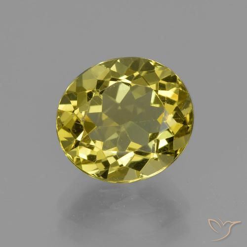 3.43ct Naturale Giallo brunastro Apatite, Ovale, VS