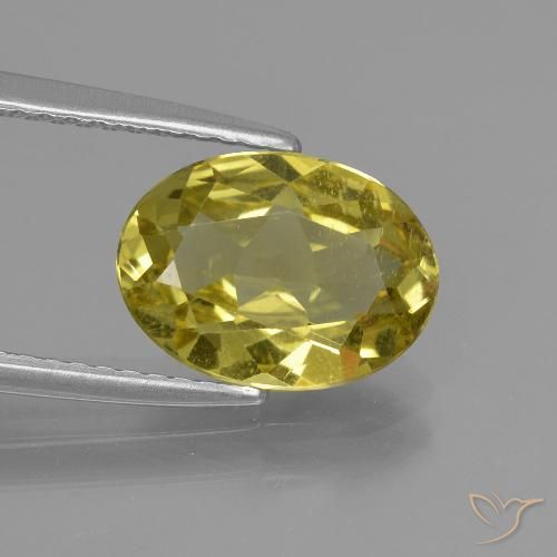 2.33ct Naturale Giallo medio Apatite, Ovale, VS