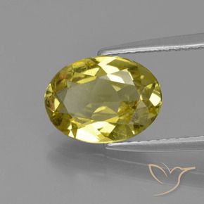Apatite Giallo medio naturale da 2.33 ct, Ovale, VS