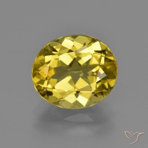 3.31ct Naturale Giallo d'autunno Apatite, Ovale, VS