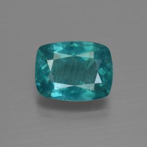 Apatite Vivid Bluish Green naturale da 3.61 ct, Taglio a cuscino, VS