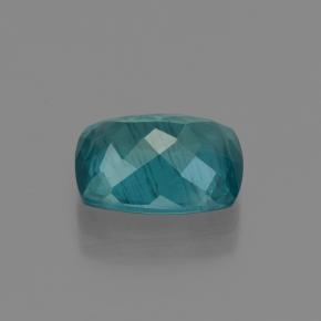 Apatite Vivid Bluish Green naturale da 3.61 ct, Taglio a cuscino, VS
