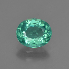 Apatite naturale verde da 1,45 ct, taglio ovale, VVS-VS