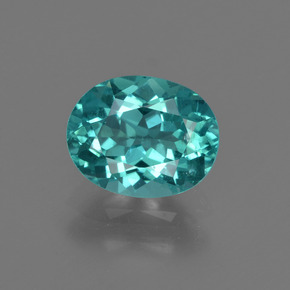Apatite Verde blu naturale da 1.44 ct, Taglio ovale, VS