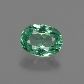 Apatite naturale blu da 1,24 ct, taglio ovale, VS
