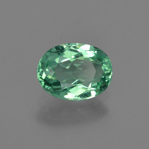 Apatite naturale blu da 1,24 ct, taglio ovale, VS