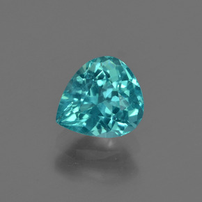 Apatite naturale blu da 1,07 ct, taglio a pera, VS