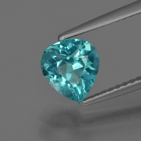 Apatite naturale blu da 1,07 ct, taglio a pera, VS