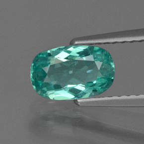 Apatite naturale verde da 0,98 ct, taglio ovale, VS