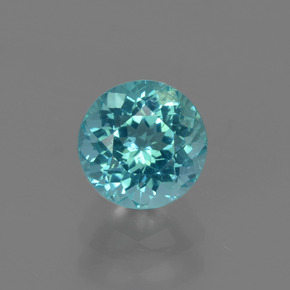 Apatite naturale blu da 0,88 ct, taglio rotondo, VS