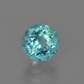 Apatite naturale blu da 0,88 ct, taglio rotondo, VS