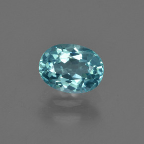 Apatite naturale blu da 1,00 ct, taglio ovale, VVS-VS