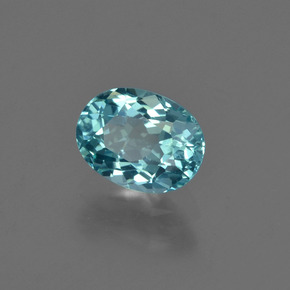 Apatite naturale blu da 1,00 ct, taglio ovale, VVS-VS
