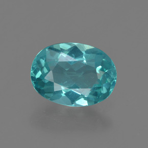 Apatite Verde blu naturale da 1.12 ct, Taglio ovale, VS