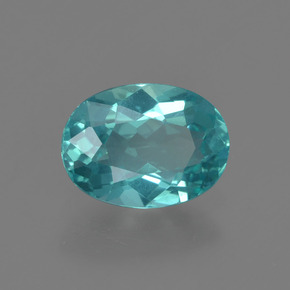 Apatite Verde blu naturale da 1.12 ct, Taglio ovale, VS