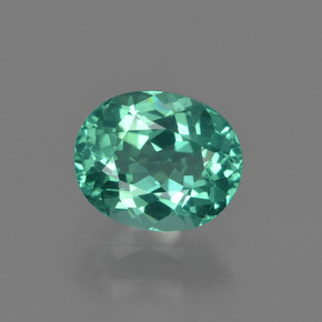 Apatite naturale verde da 1,12 ct, taglio ovale, VVS-VS
