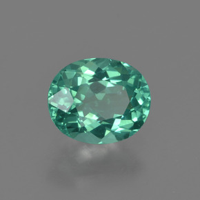 Apatite naturale verde da 1,12 ct, taglio ovale, VVS-VS