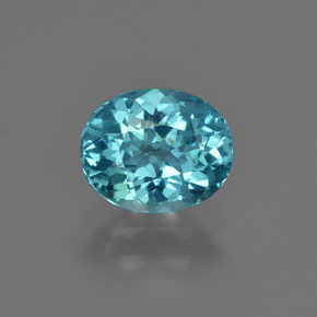 Apatite naturale blu da 1,27 ct, taglio ovale, VS