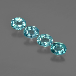Apatite naturale blu da  ct, taglio ovale, VS