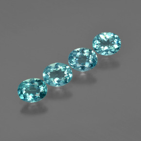 Apatite naturale blu da  ct, taglio ovale, VS
