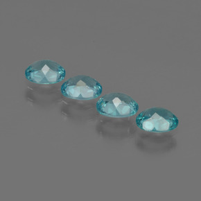 Apatite naturale blu da  ct, taglio ovale, VS