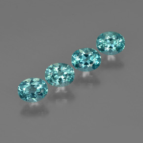 Apatite naturale blu da  ct, taglio ovale, VS