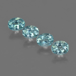 Apatite naturale blu da  ct, taglio ovale, VS