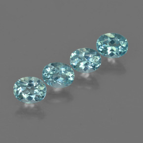 Apatite naturale blu da  ct, taglio ovale, VS