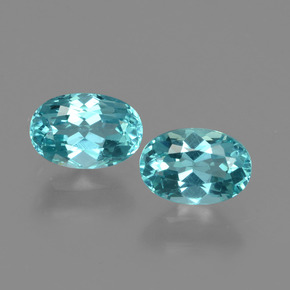 Apatite naturale blu da  ct, taglio ovale, VS