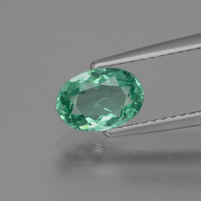 Apatite Blu verde naturale da 1.14 ct, Taglio ovale, VS