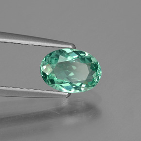 Apatite Blu verde naturale da 1.14 ct, Taglio ovale, VS