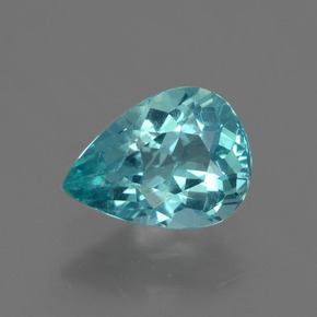 Apatite naturale blu da 1,11 ct, taglio a pera, VS