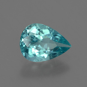 Apatite naturale blu da 1,11 ct, taglio a pera, VS