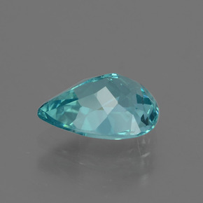 Apatite naturale blu da 1,11 ct, taglio a pera, VS