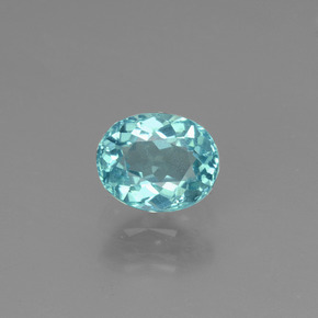 Apatite naturale turchese da 1,09 ct, taglio ovale, VS