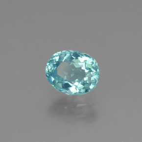 Apatite naturale turchese da 1,09 ct, taglio ovale, VS