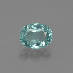 Apatite Verde bluastro chiaro naturale da 1.02 ct, Taglio ovale, VS