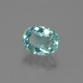 Apatite Verde bluastro chiaro naturale da 1.02 ct, Taglio ovale, VS