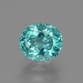 Apatite Verde blu naturale da 1.39 ct, Taglio ovale, VS