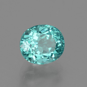 Apatite Verde blu naturale da 1.39 ct, Taglio ovale, VS