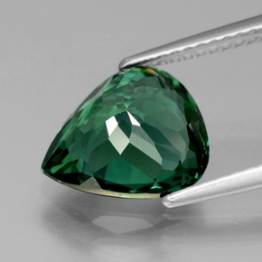 Apatite naturale verde da 3,23 ct, taglio a pera, VS